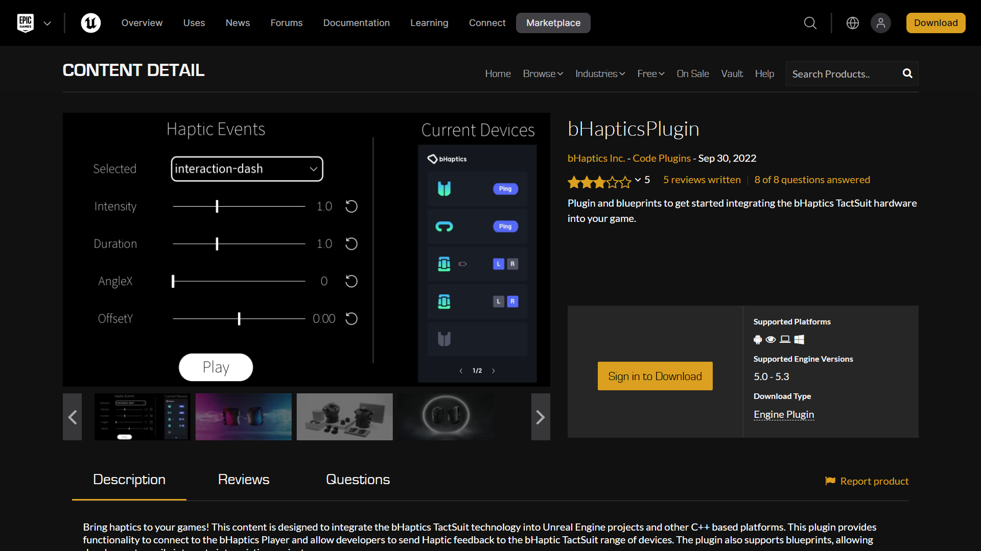 bHapticsPlugin in Code Plugins - UE Marketplace - Chrome 2024-04-29 오후 5_14_01.png
